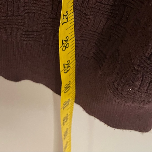 Karl Lagerfeld Eggplant Purple Textured Pattern Oversized Long Sleeve Sweater - Picture 5 of 8